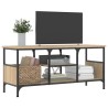 Meuble TV chêne sonoma 100x35x45 cm bois d'ingénierie et fer 624161624161