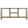 Meuble TV chêne sonoma 100x35x45 cm bois d'ingénierie et fer 624161624161