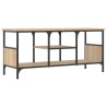 Meuble TV chêne sonoma 100x35x45 cm bois d'ingénierie et fer 624161624161