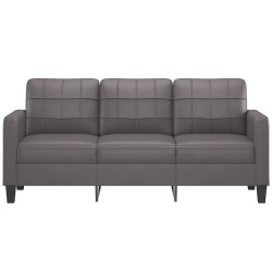 Canapé à 3 places Gris 180 cm Similicuir 624162624162