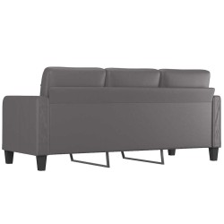 Canapé à 3 places Gris 180 cm Similicuir 624162624162
