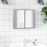 Armoire à miroir LED Sonoma gris 60x12x45 cm Bois d'ingénierie 624168624168