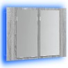 Armoire à miroir LED Sonoma gris 60x12x45 cm Bois d'ingénierie 624168624168