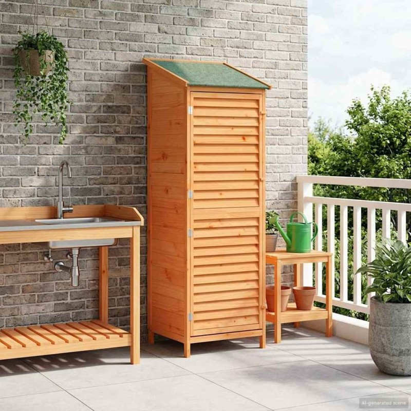 Abri de jardin Marron 59 x 56 x 176 cm Bois de Sapin Massif 624170624170