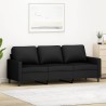Canapé à 3 places Noir 180 cm Velours 624175624175