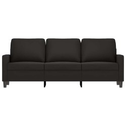 Canapé à 3 places Noir 180 cm Velours 624175624175