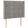 Tête de lit avec oreilles Gris clair 103x16x118/128 cm Velours 624177624177