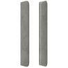 Tête de lit avec oreilles Gris clair 103x16x118/128 cm Velours 624177624177