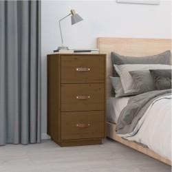  Tables de chevet 2 pcs Marron 40x40x75 cm Bois de pin massif 624183624183