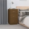  Tables de chevet 2 pcs Marron 40x40x75 cm Bois de pin massif 624183624183