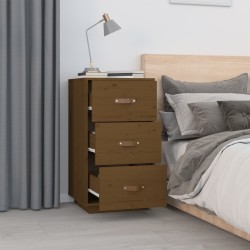  Tables de chevet 2 pcs Marron 40x40x75 cm Bois de pin massif 624183624183