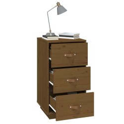  Tables de chevet 2 pcs Marron 40x40x75 cm Bois de pin massif 624183624183