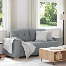 Canapé deux places gris clair 180 x 77 x 82 cm en tissu 624189624189