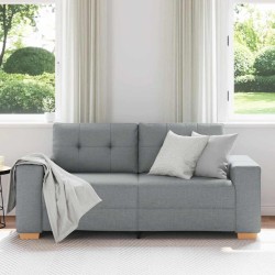 Canapé deux places gris clair 180 x 77 x 82 cm en tissu 624189624189