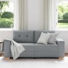Canapé deux places gris clair 180 x 77 x 82 cm en tissu 624189624189