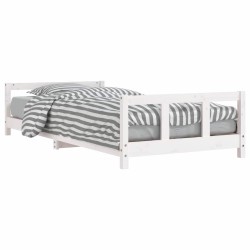 Cadre de lit pour enfants blanc 90x200 cm bois de pin massif 624191624191