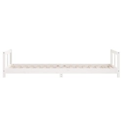 Cadre de lit pour enfants blanc 90x200 cm bois de pin massif 624191624191