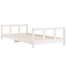 Cadre de lit pour enfants blanc 90x200 cm bois de pin massif 624191624191