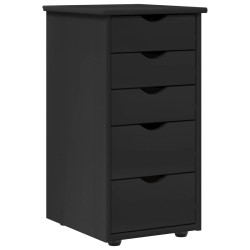 Armoire Noir 34 x 39 x 61,5 cm Bois de Pin Massif 624194624194
