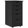 Armoire Noir 34 x 39 x 61,5 cm Bois de Pin Massif 624194624194