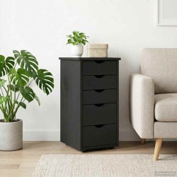 Armoire Noir 34 x 39 x 61,5 cm Bois de Pin Massif 624194624194