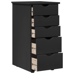 Armoire Noir 34 x 39 x 61,5 cm Bois de Pin Massif 624194624194