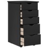 Armoire Noir 34 x 39 x 61,5 cm Bois de Pin Massif 624194624194