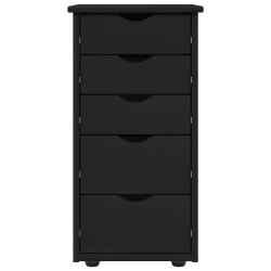 Armoire Noir 34 x 39 x 61,5 cm Bois de Pin Massif 624194624194
