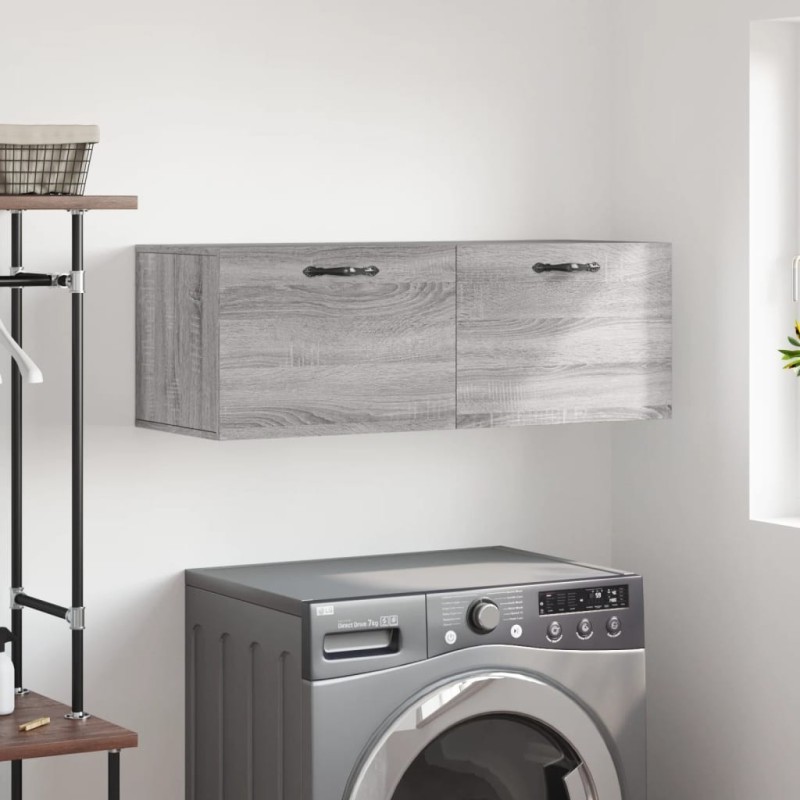 Armoire murale sonoma gris 100x36,5x35 cm bois d'ingénierie 624195624195