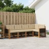 Ensemble de canapés d'extérieur 6 pcs Naturel et Beige 624196624196