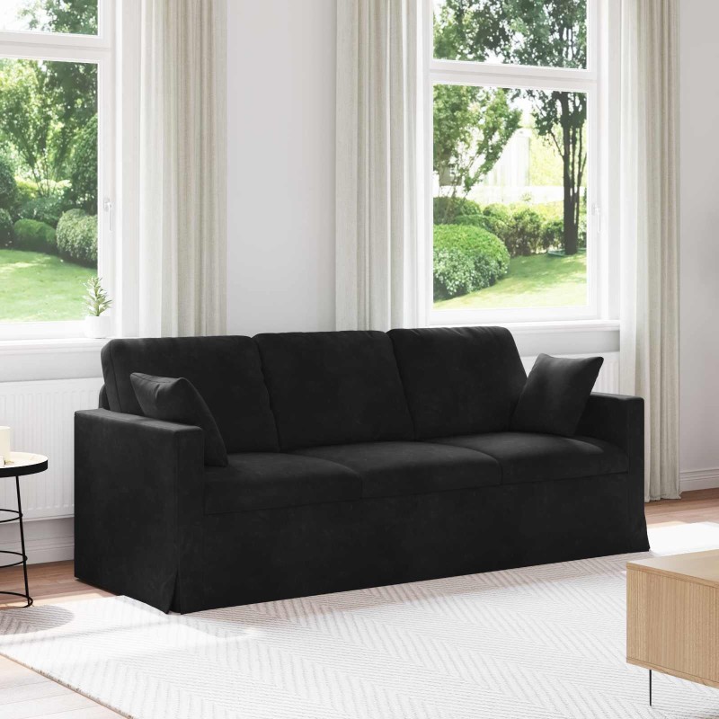 Canapé Noir 198 x 78 x 80 cm Velours 624197624197