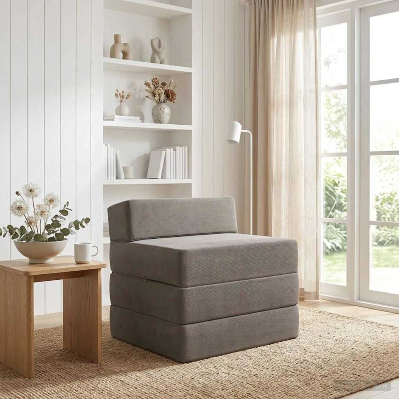Canapé-lit pliable Gris clair 200 x 70 x 15 cm 624203624203