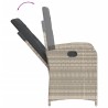 Ensemble à manger de jardin et coussins 5 pcs gris clair rotin 624204624204