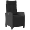 Ensemble à manger de jardin 4 pcs avec coussins noir 624212624212