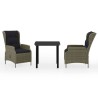 Ensemble à manger de jardin 3 pcs Marron 624213624213