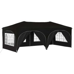 Tente de fête pop-up 575 x 288 x 245 cm Noir Tissu Oxford 624214624214