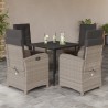 Ensemble à manger de jardin et coussins 5 pcs gris clair rotin 624216624216