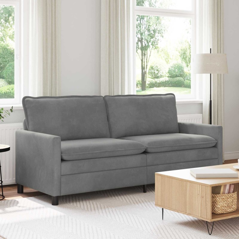 Canapé Gris foncé 196 x 81 x 87,5 cm Velours 624221624221