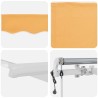 Auvent rétractable Sable 450 × 350 cm Tissu et Aluminium 624223624223