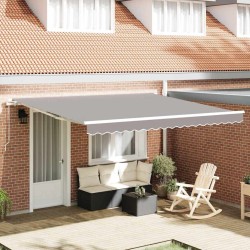 Auvent rétractable Gris clair 400 x 350 x 165 cm 624226624226