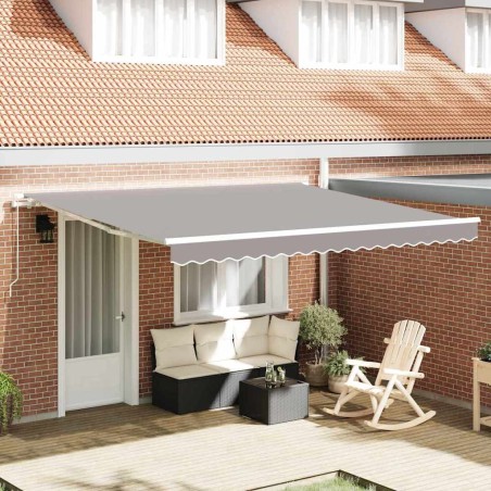 Auvent rétractable Gris clair 400 x 350 x 165 cm 624226624226