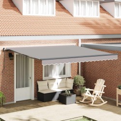 Auvent rétractable Gris clair 400 × 350 cm 624228624228