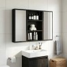 Armoire murale de salle de bain Chêne Noir 40 x 10 x 60,5 cm 624232624232