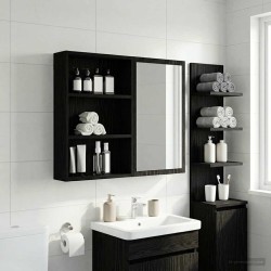 Armoire murale de salle de bain Chêne Noir 40 x 10 x 60,5 cm 624232624232