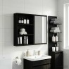 Armoire murale de salle de bain Chêne Noir 40 x 10 x 60,5 cm 624232624232