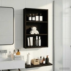Armoire murale de salle de bain Chêne Noir 40 x 10 x 60,5 cm 624232624232