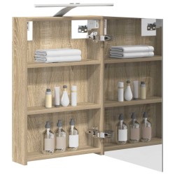 Armoire Miroir de Salle de Bain avec étagère Chêne Sonoma 624233624233