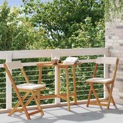 Chaises de bistrot d'extérieur 2 pcs Crème blanc 624242624242