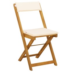 Chaises de bistrot d'extérieur 2 pcs Crème blanc 624242624242
