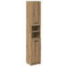 Armoire de bain chêne artisanal 32x34x188,5cm bois d'ingénierie 624244624244